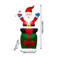 thumbnail image 2 of LLQkigsxse 7ft Inflatable Pool 6 FT Christmas Inflatable Santa Sitting on with Build in LEDs for Indoor Outdoor Garden Party, 2 of 4