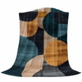 thumbnail image 6 of Turquoise Orange Blanket Soft Cozy Warm Throw Blanket for Couch, Plush Fuzzy Flannel Fleece Blankets for Sofa, Geometric Modern Abstract Art Bed Blankets Lightweight Gifts for Women, 30"x40", 6 of 9
