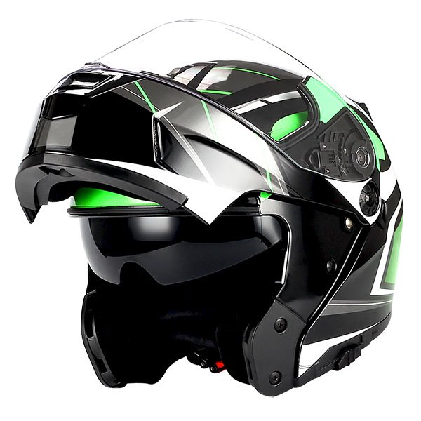 1storm Motorcycle Modular Full Face Helmet Street Bike Flip Up Dual