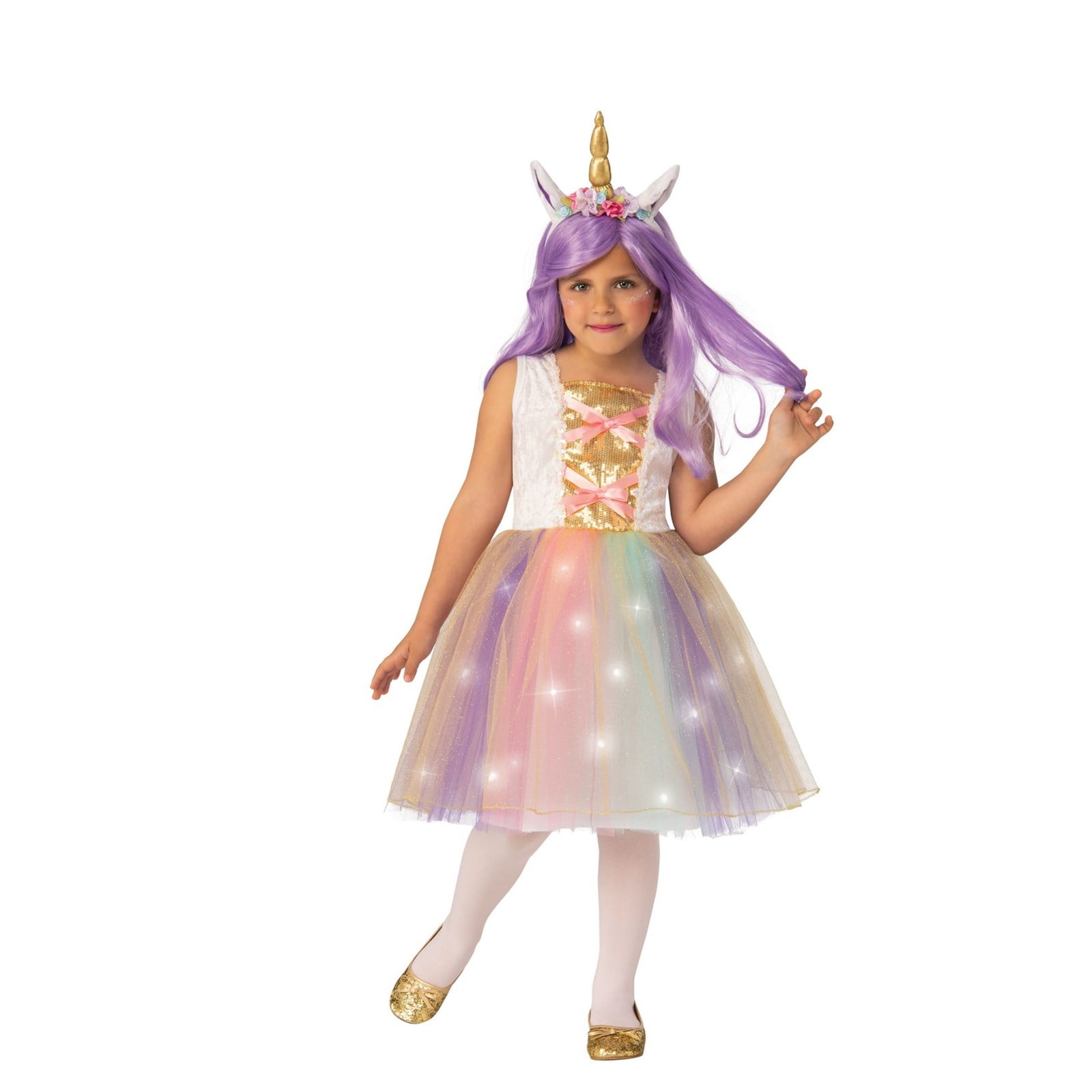 Toddler Girls Rainbow Unicorn Carnival Fancy Dress Costume Outfit 2-3 years 