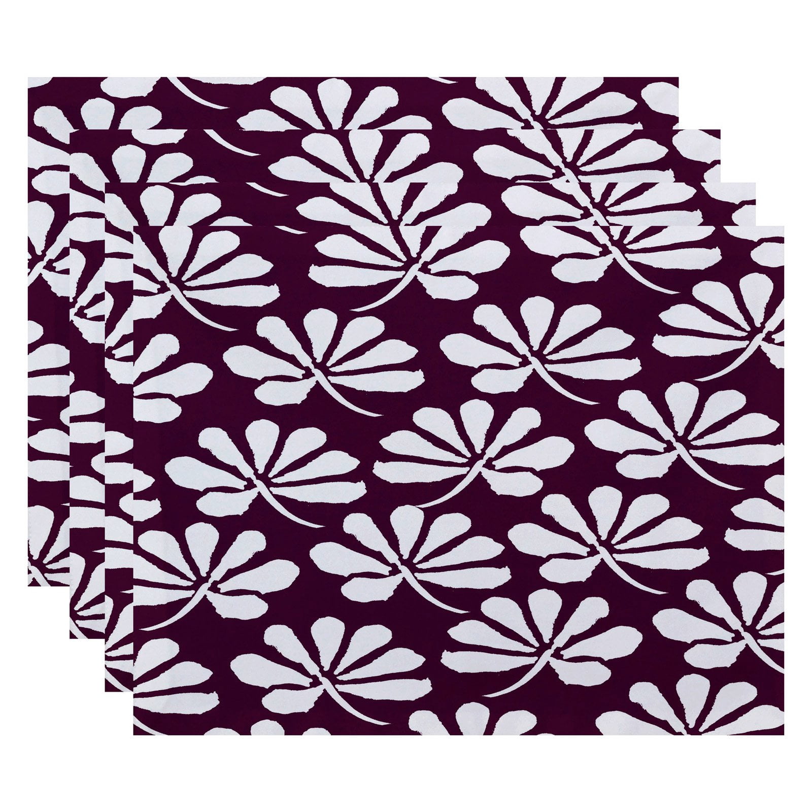 Simply Daisy 18" x 14" Ingrid Floral Print Placemat (Set of 4)