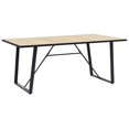 thumbnail image 1 of vidaXL Dining Table Oak 200x100x75 cm MDF, 1 of 4