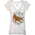 thumbnail image 1 of Ecko Unltd. Camiseta gráfica con cuello en V Cheetah Rhino para mujer, blanca, extra pequeña Ecko Unltd. Camiseta gráfica, 1 of 1