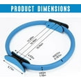 thumbnail image 2 of Pilates Ring Fitness Trainer, Pilates Ring for Mat & Reformer Workouts, Pilates Ring Fitness Circle 14.96" Yoga Rings Magic Circle with Dual Padded Handles for Toning Arms, 2 of 9