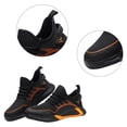 thumbnail image 2 of Zapatos de seguridad de trabajo ligeros, cómodos, con punta de acero para mujeres y hombres (46 naranja) Wdftyju Tenis De Mujer Tenis De Hombre, 2 of 8