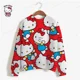 thumbnail image 2 of Sudadera de HELLO KITTY para mujer, ropa de calle de primavera, jerseys de cuello redondo de poliéster con dibujos animados, camisetas informales de manga larga con estampado de Groot, 2 of 5