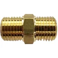 thumbnail image 2 of 5Pc 1/4" Npt Brass Hex Nipple 1/4" Male Npt X 1/4" Male Npt Air, Fuel, Oil, 2 of 3