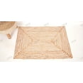 thumbnail image 2 of Rectangle Rug Natural Jute Rug Hand Braided Beige and White Color Scalloped Area Rug, 2 of 5