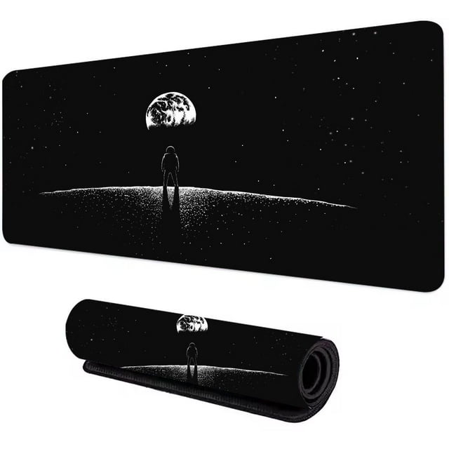 Space astronauts Mocome Pad Large Computer Office Game Table Mats XXL Rubber Anti-slip Gaming Keyboard Mocomepads Long Desk Pads