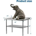 thumbnail image 2 of Ourlova Table en Acier Inoxydable 48 x 24 Pouces pour Préparation et Travail, Table d'Îlot Commerciale Robuste NSF avec Tablette Inférieure et Roulettes pour Cuisine, 2 of 6