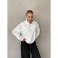 thumbnail image 5 of Jersey clásico de manga larga con solapa para mujer, Top holgado de manga larga con cremallera, ropa de calle deportiva, otoño e invierno, 2024, 5 of 5