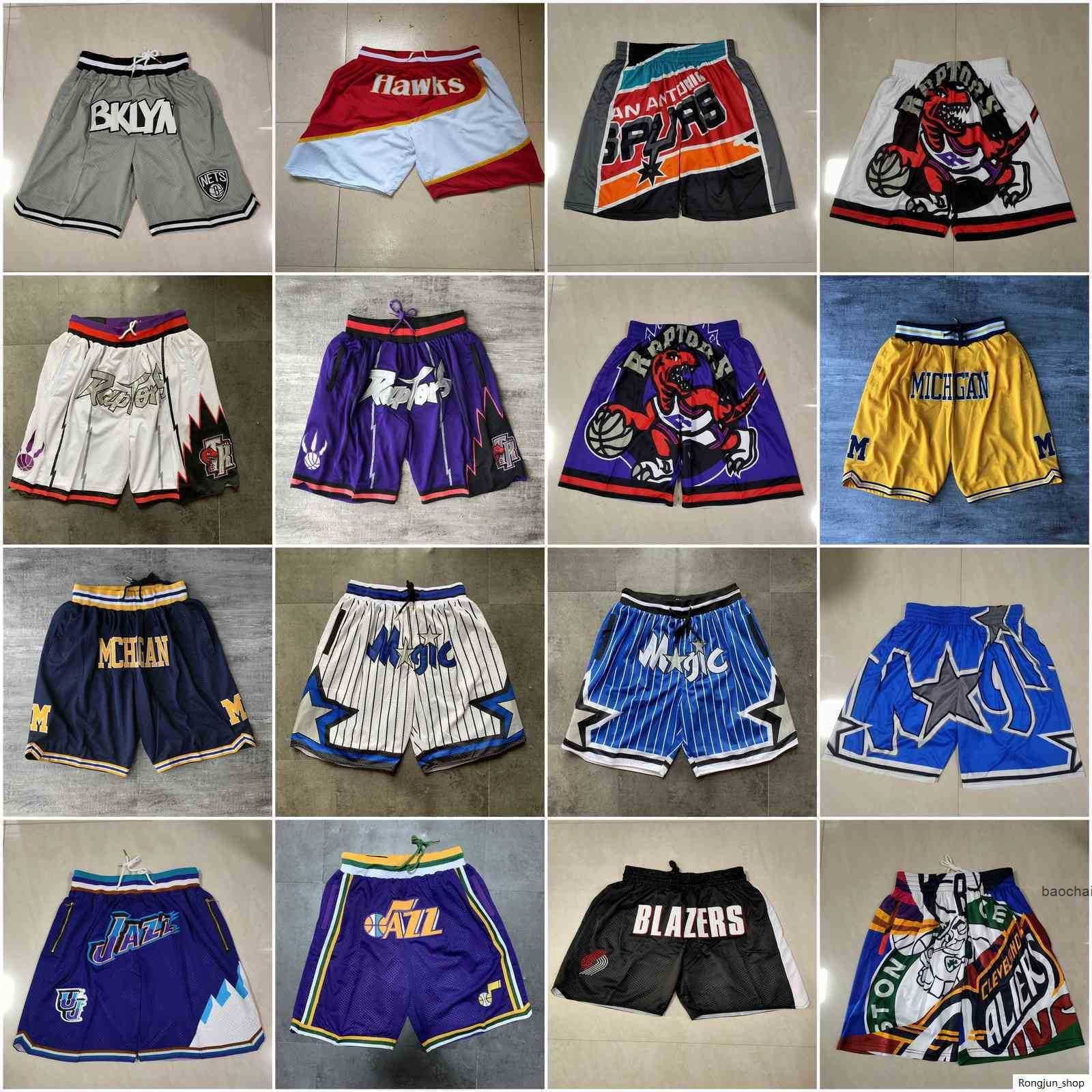 NBA_ 2021 Team Basketball Short Just Don Retro Co-Branded Sport Shorts Hip  Pop Pant With P''nba''jersey 