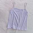 thumbnail image 2 of Pxxlle Spaghetti Straps Tank Tops for Women Spring Summer Casual Sleeveless Modal Top Solid Color Basic Shirts Purple Free Size, 2 of 7