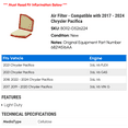 thumbnail image 2 of Air Filter - Compatible with 2017 - 2024 Chrysler Pacifica 2018 2019 2020 2021 2022 2023, 2 of 2