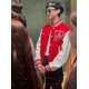 thumbnail image 4 of Chaqueta de béisbol con mangas de cuero y parches de diamantes de imitación y perlas rotas, chaqueta holgada informal de calle, moda urbana de hip-hop y rock, 4 of 5