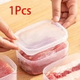 thumbnail image 4 of Contenedor de almacenamiento de alimentos frescos, organizador de nevera, contenedor de alimentos, a prueba de polvo, apilable con tapa para ensalada, Claro perfecl contenedor de almacenamiento, 4 of 8