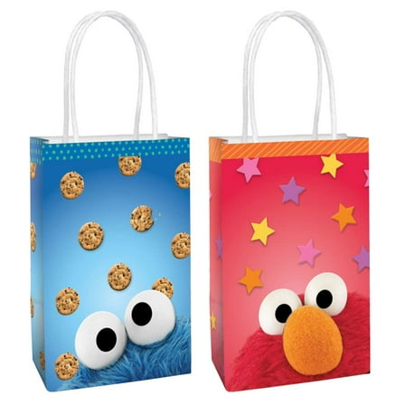 Amscan Everyday Sesame Street Gift Bags, 8 Count