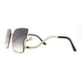 thumbnail image 3 of Luxury Beautiful Rimless Swan Down Temple Arm Butterfly Sunglasses Gold Smoke, 3 of 4