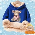thumbnail image 2 of Kids Highland Cow Sweatshirt- Soft Lined Christmas Sweatshirts with Highland Cow Print, Cozy Warm Kids Jacket Top for Winter Outdoor Play and Holiday Activities, 2 of 5
