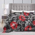 thumbnail image 5 of Paris Eiffel Tower Throw Blanket Ultra Soft Warm All Season Sexy Lips and Valentine''s Day Hearts Decorative Fleece Blankets for Bed Chair Car Sofa Couch Bedroom 60"X50", 5 of 6