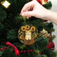 thumbnail image 6 of Funny Christmas Ornament,Sunflower - Surrounded Cat In Basket,Xmas Round Ceramic Pendant, 6 of 6