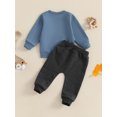 thumbnail image 4 of WEIKBMOL 2Pcs Toddler Baby Boys Clothes 6M 1T 2T 3T Kids Boys Casual Spring Outfits Long Sleeve Crew Neck Letters Print Sweatshirt +Elastic Waist Sweatpants, 4 of 7