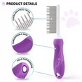 thumbnail image 2 of Peine desenredante para mascotas con dientes de acero inoxidable, 2 of 9