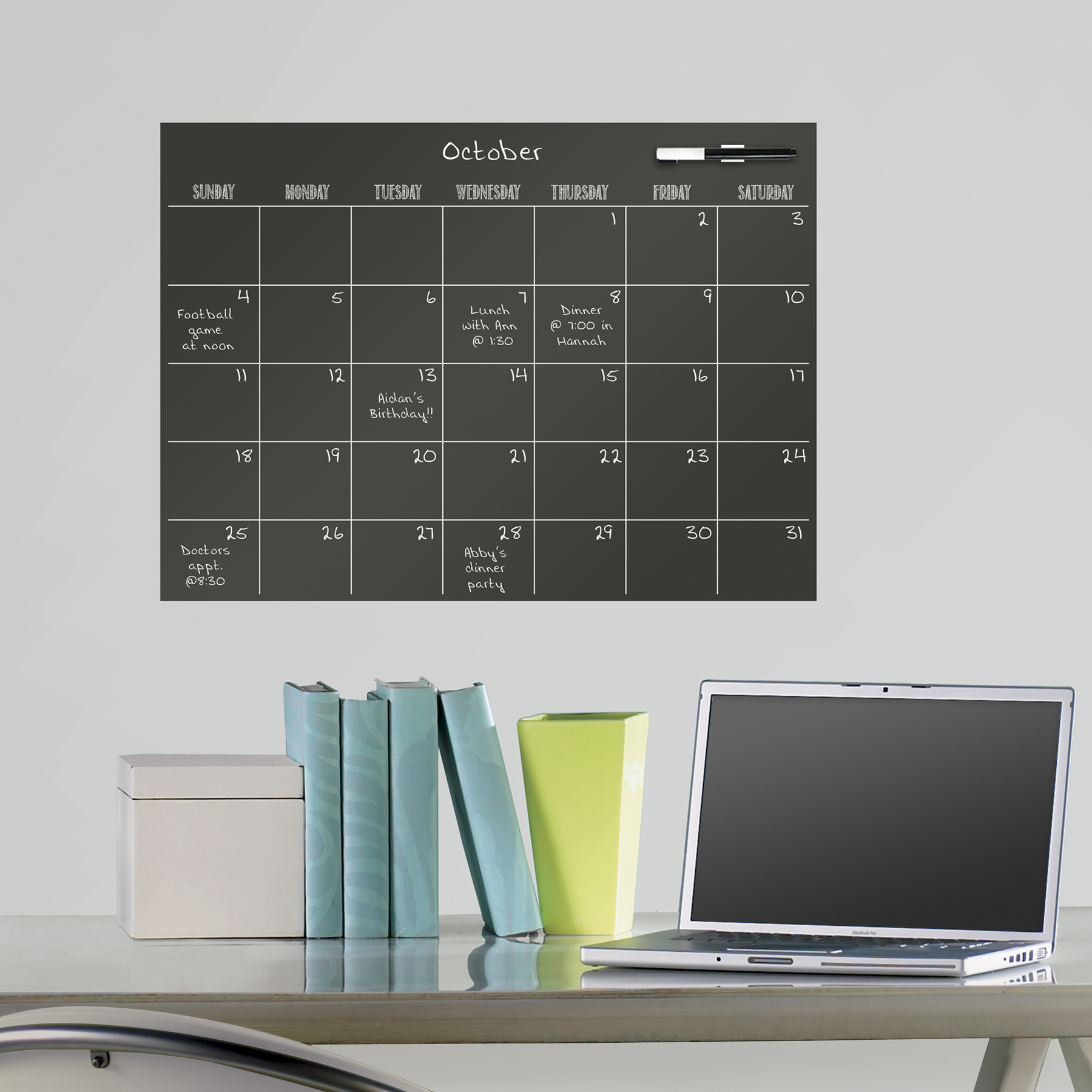 WallPops! Black Matte Monthly Calendar Wall Decals - image 3 of 4