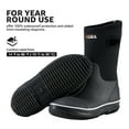 thumbnail image 3 of HISEA Kids Rain Boots, Waterproof Insulated Rubber Neoprene Boots, Black, Size 4, 3 of 7
