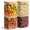 0.7Qt*4, variant on PETGLE 1.2 QT Glass Storage Containers with Lids, Glass Jars with Lids, Clear Food Jar, Square Canister Set of 6, Pantry Organizers and Storage for Cookie Flour Oat Pasta Tea Coffee Bean (Pack of 2)