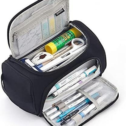 Jumbo Pencil Case Organizer for Men Women, Extra Large Capacity Pencil Pouch, Sturdy Portable Storage Bag for Office Travel Supplies