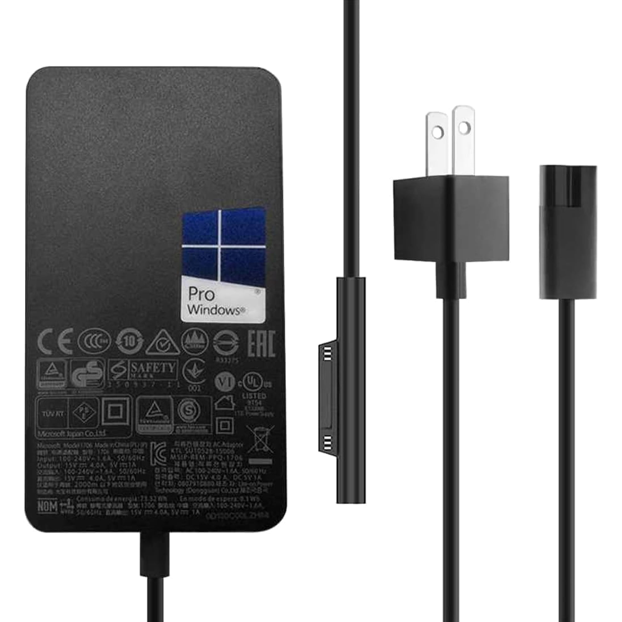 Genuine Microsoft Surface Charger 44W Power Supply Adapter for Microsoft Surface Pro 3/4/5/6/7, Surface Laptop, Surface Book, Surface Go, Surface Laptop Go, with 6.2 Ft Power Cord