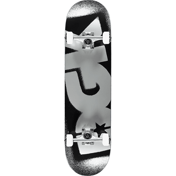 DGK OG Logo Black / Silver Complete Skateboard - 7.75"