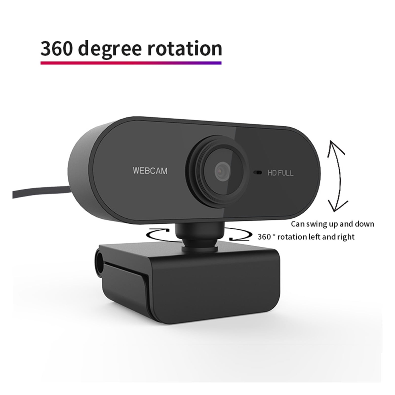 1080P HD Rotatable Mini Computer Webcam With Microphone Cameras For Live Broadcast Video Conference Camera ,Full Clarity