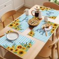 thumbnail image 5 of Spring Sunflower Placemats Set of 1, You Are My Sunshine Leaf Blue Striped Non-Slip Place Mats Washable Table Mats for Kitchen Dining Table Decorations Indoor/Outdoor, 5 of 9
