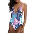 thumbnail image 4 of Birdeem Women Bikini Print Strappy Back Set Swimsuits Plus Size Bathing Suits Tankinis Swimwear, 4 of 9