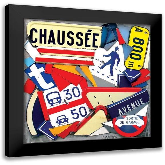 Costa, Fernando 12x12 Black Modern Framed Museum Art Print Titled - Chaussee