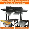 thumbnail image 2 of 2 Burner Propane Gas & Charcoal Combo Grill with Griddle, 19100 BTU Outdoor BBQ Smoker BBQ Grill with Side Burner, Cast Iron Grates, Temperature Gauge, Cart with Wheels, 2 of 7