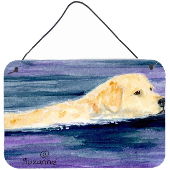 Golden Retriever Indoor Aluminium Metal Wall Or Door Hanging Prints
