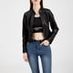 thumbnail image 5 of Chaqueta de cuero para mujer, chaqueta de motorista corta, cuello alto, cremallera, chaqueta de cuero, chaqueta de entretiempo para otoño y primavera, 5 of 6