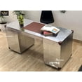 thumbnail image 4 of NauticalMart Aluminum Desk Leather Top Aviator Vintage Home Decor Furniture with Storage Drawers Writing Table, 4 of 6