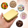 thumbnail image 4 of uxcell 6pcs Metal Tin Box, 3.7x2.4x0.8" Mini Portable Rectangular Empty Tinplate Small Storage Container Airtight Tins with Lids for Candy Favors Crafts Christmas Gifts, Gold, 4 of 7