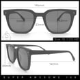 thumbnail image 3 of Hipster Vintage Style Plastic Rectangle Horn Rim Fashion Sunglasses [Tortoise - Brown], 3 of 8