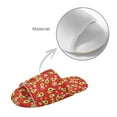 thumbnail image 4 of Psesaysky Cartoon Christmas Avocado Print Open Toe House Slippers for Women Men Soft Cotton Indoor Slippers Comfortable Slip On Bedroom Shoes, Size 7.5-8.5, 4 of 7