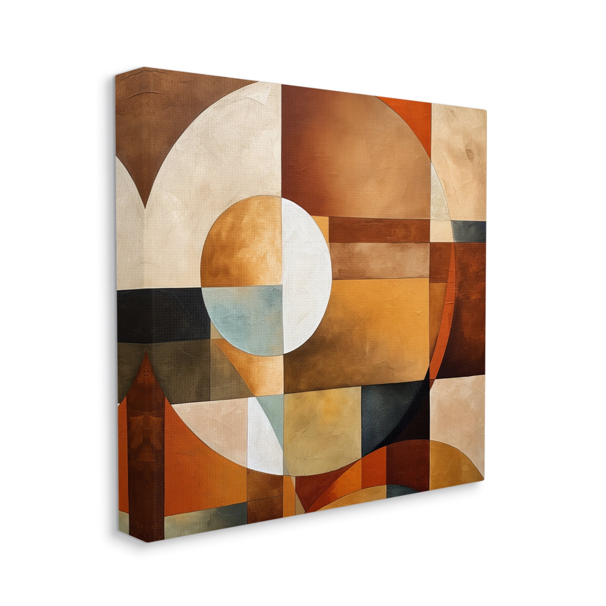 Stupell Industries Modern Shapes Pattern Abstract Painting Gallery Wrapped Canvas Art Print Wall Art, 30 x 30