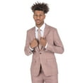 thumbnail image 2 of Porto Filo Men's 2 Piece Burgundy Windowpane Slim Fit Suit, 2 of 6