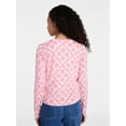 thumbnail image 3 of Time and Tru Women's Fine Gauge Cardigan Sweater with Long Sleeves, Lightweight, Sizes XS-XXXL, 3 of 6