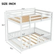 thumbnail image 5 of Euroco Full over Full Bunk Bed with Ladder and Guardrails for Kids Teens Adults, White, 5 of 11