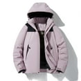 thumbnail image 5 of Lovskoo Women's Rain Jacket Hooded Technical Fleece Lined Casual Waterproof Windbreaker Outdoor Charging Outerwear Breathable Thick Plush Mountain Climbing Clothes Trendy Jacket Purple, 5 of 9