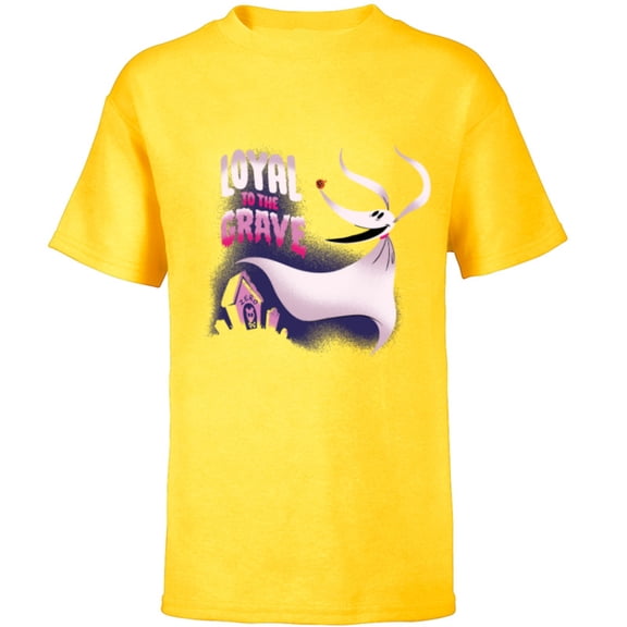 Disney The Nightmare Before Christmas Loyal to the Grave - Short Sleeve T-Shirt for Kids - Customized-Yellow